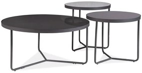 Set konferenčných stolíkov Signal ARTEMIDA svetlo sivá/sivá/čierna