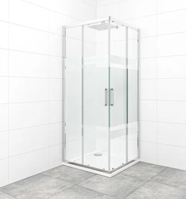 Sprchový kút štvorec 80x80 cm SAT TEX SATBKTEXQ80CRS