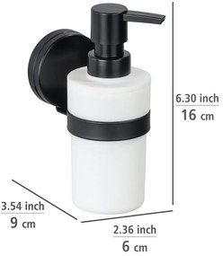 Čierno-biely nástenný dávkovač mydla Wenko Static-Loc® Plus