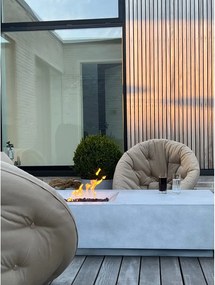Biele rozkladacie kreslo vhodné do exteriéru Karup Design Design OUT™ Nido White