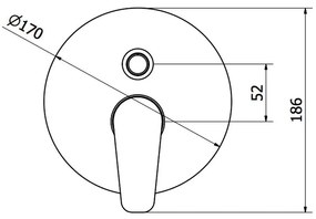Teorema Slyce - vaňová batéria pod omietku, komplet, chróm 9C010