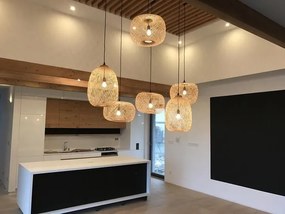 DreamLux Dizajnové prútené stropné svietidlo - oválne, prútie