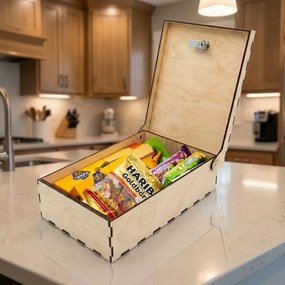 usporadejto.cz Uzamykateľný box so zámkom na sladkosti a neresti VASKY, 30 x 20 x 10 cm