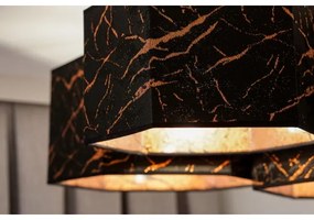 Duolla - Prisadený luster ROLLER TRIO HEX 3xE27/15W/230V čierna/medená