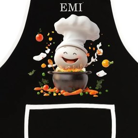 Kuchynská zástera Gusto EMI, čierna