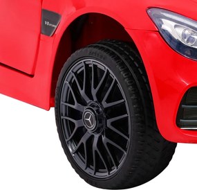 Ramiz Mercedes Benz GT batéria pre deti Červená + diaľkové ovládanie + pomalý štart + MP3 LED