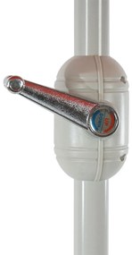 Slnečník polkruh Parla - polyester/hliník - 270cm krémová bez podstavca