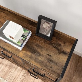 LEOBERT Priestorná komoda – rustikálna hnedá