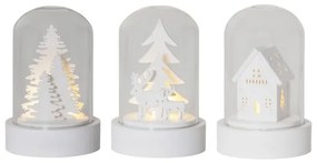 Biele svetelné dekorácie s vianočným motívom v súprave 3 ks ø 5,5 cm Kupol – Star Trading