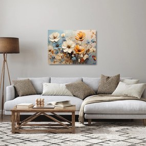 Sklenený obraz - Kytica, maľba (70x50 cm)
