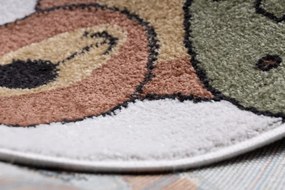 Dywany Łuszczów, Detský kusový koberec Fun Honey with Bear cream, 80x150, hnedá, detská izba