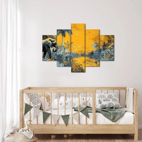 Obraz - Slon v prírode (150x105 cm)