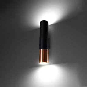 Sollux Lighting Nástenné svietidlo LOOPEZ čierna/medená