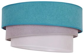 Duolla - Stropné svietidlo TRIO 1xE27/15W/230V pr. 45 cm tyrkysová/šedá/biela