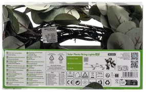 Aigostar - LED Solárna reťaz 110xLED/4m IP65 300 mAh teplá biela eukalyptus