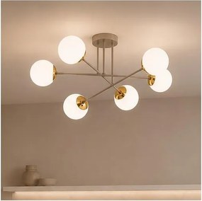 BRILAGI - Prisadený luster MILO 6xE27/60W/230V béžová/zlatá