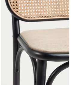 Čierna barová stolička z brestového dreva (výška sedadla 65 cm) Doriane – Kave Home