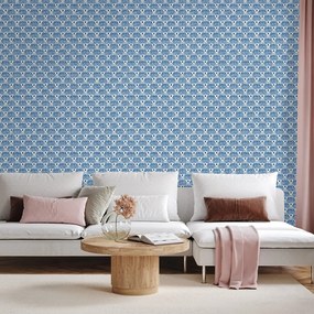 Tapeta modré geometrické vzory