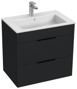 JIKA H4536021763521 - Kúpeľňová skrinka s umývadlom CUBE 60,7x65 cm čierna