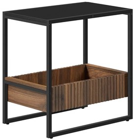 Autronic BONTEC Odkladací stolík 55x35x56cm, mdf, orech, AKF-E1082 BK Farba: Čierna