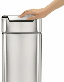 Úzky dotykový kôš 40 l, nerez