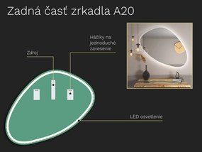 Organické LED zrkadlo s osvetlením A20