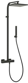 Alpi Una - Sprchová batéria nástenná termostatická, pevná sprcha + ručná sprcha – komplet, čierna matná UN18SM2151NE