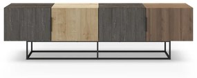 TV stolík v dekore duba v prírodnej farbe 200x55 cm Titan – Marckeric