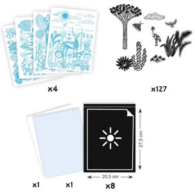 Kreatívna súprava kyanotypie - Noc v savane
