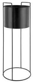 Súprava 3 čiernych železných kvetináčov na podstavci PT LIVING Essence