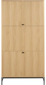 Šatníková skriňa v dekore duba v prírodnej farbe 99x200x60 cm Albany – Actona