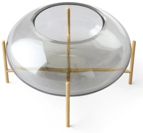 Audo Copenhagen Svietnik Échasse Hurricane Smoke/Brushed Brass