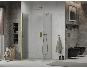 Mexen Lima sprchovací kút 80x70 cm, priehľadná, zlatá, 856-080-070-50-00