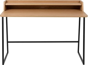 Pracovný stôl s doskou v dubovom dekore so sekretárom 60x120 cm Giorgio – White Label