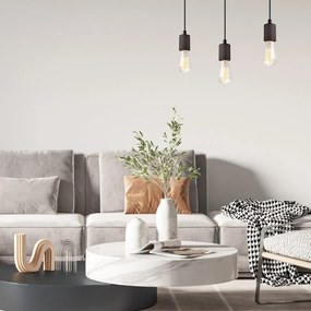 Čierne závesné svietidlo Leon – LAMKUR