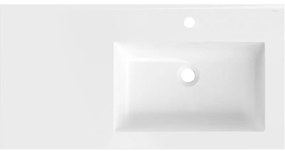 Mexen Otis, umývadlo na zapustenie 91 x 46,5 cm, pravé, biela lesklá, 25189000P