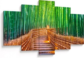 Obraz - Japonský bambusový les (150x105 cm)