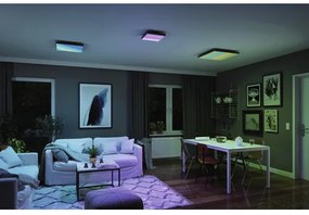 LED panel Paulmann 79914 Loria Rainbow RGBW 18W 1140lm 29,5x29,5cm čierny s diaľkovým ovládaním