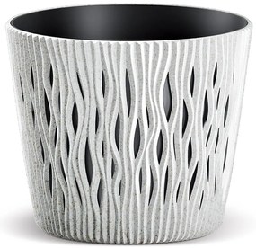 Kvetináč Sandy okrúhly 160 – biely Eco