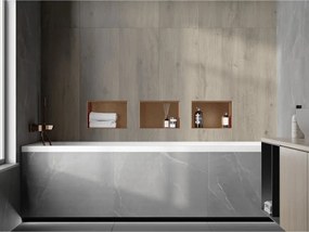 Mexen X-Wall-NR, polica na zapustenie bez príruby 30 x 20 cm, medená matná - 19C1302010