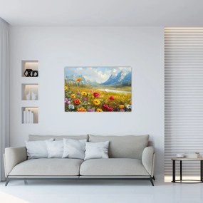 Obraz - Maľovaná krajina (90x60 cm)