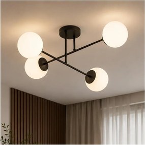 BRILAGI - Prisadený luster MILO 4xE27/60W/230V čierny