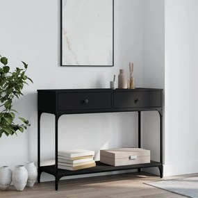 Konzolový stolík čierny 100x34,5x75 cm kompozitné drevo 833393