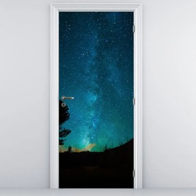 Fototapeta na dvere - Nočná obloha s hviezdami (95x205cm)