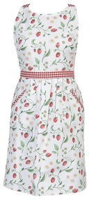 Kuchynská bavlnená zástera s motívom lesných jahôd Wild Strawberries - 70 * 85 cm