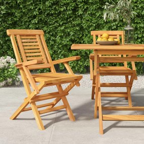 Skladacie záhradné stoličky 2 ks 56x63x90 cm tíkový masív 362756