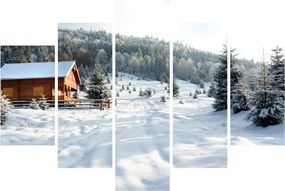 Obraz - Horská chata (150x105 cm)