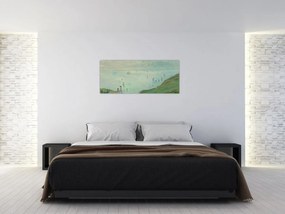 Obraz - Henri Fantin-Latour, Cliffs at Pourville, reprodukcia (120x50 cm)