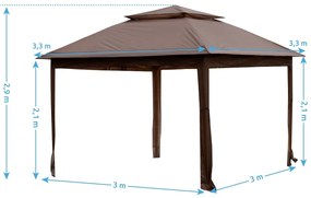 Marimex | Záhradný Altánok Marimex Vista 3x3 m | 10970572