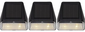 Súprava 3 nástenných solárnych LED svietidiel Star Trading Wally, výška 7,5 cm